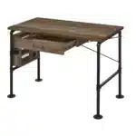 Brown and Black HMS 39 Writing Desk Luxury Computer Table for Office or Bedroom General Use Office Furniture – styled in a