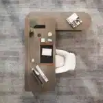 Free Shipping US Warehouse in Stock L Shape Director Table Office Manager Executive Office Desk Office Table With Side Table