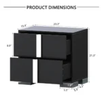 Modern mirrored nightstand with mirrored drawer front and metal legs in a bedroom setting