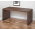 HMS 62" Portable Brown Wood Computer Desk with Drawer Foldable Design for Hotels