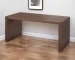 HMS 62" Portable Brown Wood Computer Desk with Drawer Foldable Design for Hotels