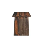 HMS 54" Brown Live Edge Solid Wood Writing Desk with Three Drawers Modern Simple Design for Bedroom Office or School Use