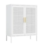 NO LOCK 2-Door Metal Storage Cabinet with 2 Adjustable Shelves Steel File Cabinet for Home Office & School Gym in