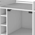 HMS Luxury Modern White Rolling Bar Cart Steel Wood Wine Storage Trolley for Dining Living Room Kitchen Hotel or Wine Cellar - Image 4