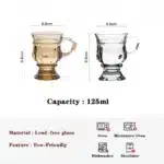 Heat Resistant Thick Glass Cup Luxurious European Style Teacup Coffee Cup Healthy Drink Mug Tea Mugs – close-up detail