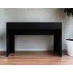 HMS 47" Simple Design Black Computer Desk Two Drawers Portable PC Desk for Home Office Living Room Featuring Storage