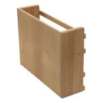 Goldoma wall mounted spice rack with rotating wood and PP shelves holding spice jars in a kitchen