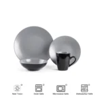 Semtember Promotion Round Kitchen Plates Set With Coffee Mug Elegant High End Microwave Oven Safe Dinnerware Sets for Home