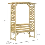 Outdoor Garden Bench Natural – styled in a modern Living setting