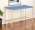 HMS 42" Navy Blue and Gold Writing Desk Elegant Computer Desk with Stylish Color Scheme