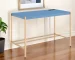 HMS 42" Navy Blue and Gold Writing Desk Elegant Computer Desk with Stylish Color Scheme