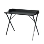 HMS 39" Modern X-Shape Computer Desk Black Wood and Metal for Office or Bedroom Use Office Furniture – close-up detail