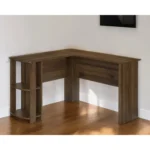 HMS 47" Brown Wood Corner Computer Desk with Drawer Portable Laptop Table for Home Office & Living Room for Hotels