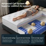 Goldoma 30cm medium firm hybrid mattress with pocket springs and memory foam on a platform bed