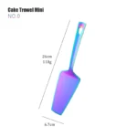 1PC Rainbow Stainless Steel Nonstick Kitchen Utensils Cooking Tool Long Serving Sets Scoop Spoon Fork Turner Ladle Cake