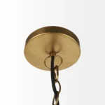HMS Contemporary Brown Wicker Domed Pendant Light 3000K Warm White E26 Base for Hotel and Home Room Lighting – top view