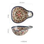 Ceramic Bakeware Bowls Polish Style Hand-painted Kitchen Tableware Salad Dessert Steak Pasta Plate Fruit Tray Decoration - Image 11