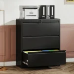 Drawer Lateral File Cabinet 35.4 Inch Wide Locking Heavy Duty Home Office Anti-Tip Safety Interlock Letter/Legal/A4 Files