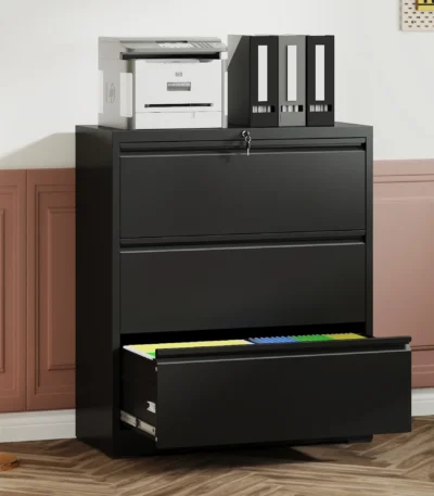 Drawer Lateral File Cabinet 35.4 Inch Wide Locking Heavy Duty Home Office Anti-Tip Safety Interlock Letter/Legal/A4 Files