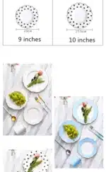Brief Tableware Gold Edge Irregular Ceramic Plate Floral Shape Porcelain Steak Salad Dessert Dish Tray Household Dinner