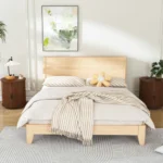 Modern cylinder end table with built-in charging station and sliding door storage