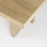 Goldoma solid wood dining table in light natural finish, 84 inches long, modern rustic design
