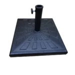 8.8 feet Outdoor Aluminum Patio Umbrella, Patio Umbrella, Market Umbrella with 42 Pound Square Resin Umbrella Base taupe