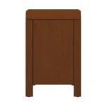 Mid century nightstand solid wood with two drawers in warm brown finish