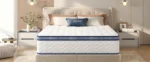 Queen pocket spring mattress with foam – 12 inch thick medium firm mattress
