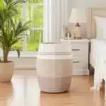 OIAHOMY Laundry Hamper Woven Cotton Rope Large Clothes Hamper 25.6" Height Tall Laundry Basket – close-up detail