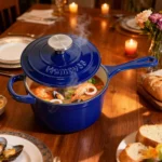 1.75QT Best-selling Household Cast Iron Enamel Pots Ceramic Non-stick Pans Multi-functional Stew Pots Flat-bottom Pans - Image 6