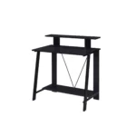 HMS 32" Minimalist Black Writing Desk Adjustable Computer Table Wooden Material Foldable Drawer Features for Home Office Use