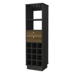HMS 18" Black Bar Cabinet with Two Drawers - Image 3