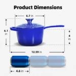 1.75QT Best-selling Household Cast Iron Enamel Pots Ceramic Non-stick Pans Multi-functional Stew Pots Flat-bottom Pans - Image 2