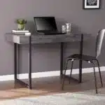 HMS 45 Black Luxury Stainless Steel Writing Desk Modern Design Style Manager Computer Table for Office or Bedroom Use – base