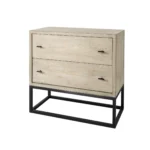 HMS 32" Solid Natural Wood Two-Drawer Sideboard Modern/Antique/Traditional Design for Living Room Dining Room or Hotel - Image 3
