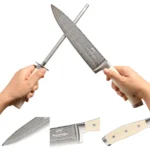 9-Piece Knife Sets for Kitchen with Knife Block, Damascus Kitchen Knife Set, ABS Handle for Knife Set and Kitchen Shear