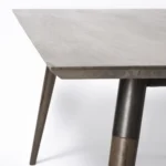 72-inch dark brown solid wood dining table in a modern dining room