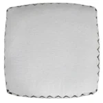 Goldoma 18" White Cotton Chevron Pouf Ottoman with Storage - Modern Foot Stool for Bedroom – styled in a modern Ottomans