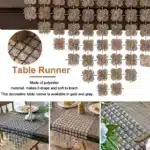 Exquiste Lace Flowers Table Runner Dustproof Table Cover Embroidered Dining Room Tablecloth Party Banquet Wedding Decoration