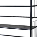 HMS 49" Black Metal Four Tier Bookcase Elegant & Durable Bookshelf for Home Office Use – base detail
