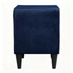 Navy blue velvet nightstand with 2 drawers - modern bedroom bedside table with storage