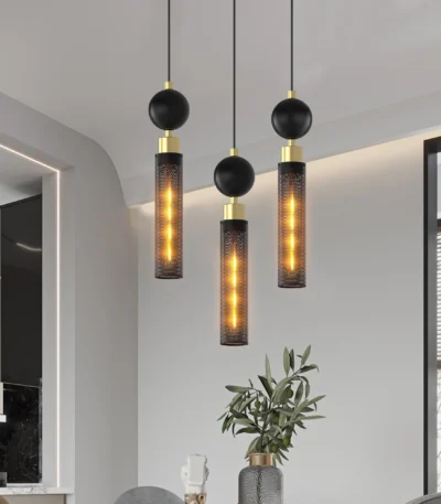 US Stock Free Shipping 2.8 Inch Single Black Iron Pendant Light Adjustable Hanging Lamp for Kitchen Island Dining Room