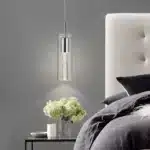 US Free Shipping Personalized Island Column Crystal Single Led Ceiling Hanging Nordic Bedside Hanging Pendant Light Modern