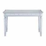 HMS 47" Silver Mirrored Solid Wood Writing Desk with Two Drawers for Office Building Bedroom Study General Use Computer