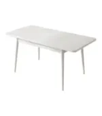 Solid walnut extendable dining table - mid-century modern oval table seats 4-8, seamless extension mechanism