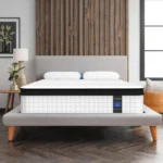 Goldoma 12-inch hybrid mattress with pocket springs and memory foam in medium firmness, breathable knitted fabric cover