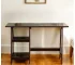 HMS 47" Simple Industrial Design Brown Wooden Computer Desk Adjustable Extendable for Living Room Use Convertible Metal