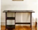 HMS 47" Simple Industrial Design Brown Wooden Computer Desk Adjustable Extendable for Living Room Use Convertible Metal