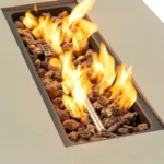 42_inch Iron Fire Pit Table – styled in a modern Living setting